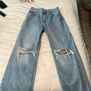 zara wide leg jeans size 6
